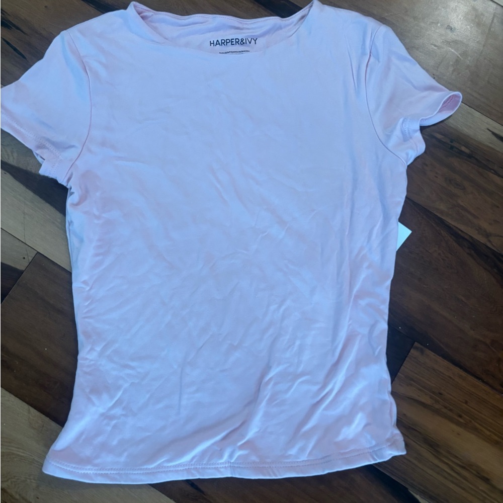 Harper Soft Pink Short Sleeve Top